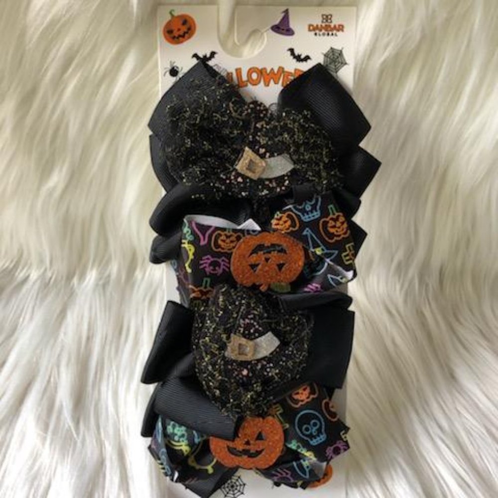 Set of 4 Halloween Hairbows